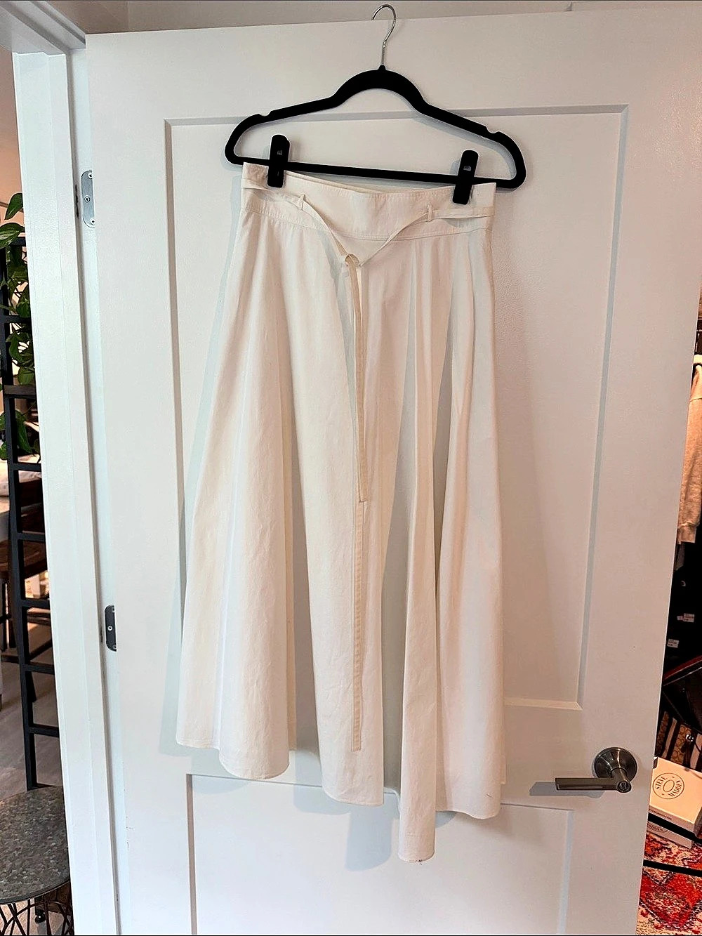 Theory Asymmetric White Maxi Skirt Like New